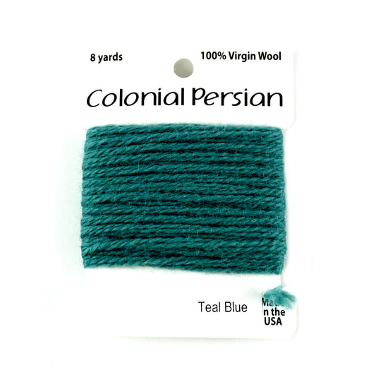3 Ply Persian Wool "Teal Blue" #1521 Needlepoint Thread by Colonial ~ USA Made