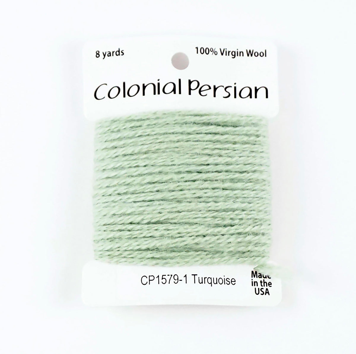 3 Ply Persian Wool " Turquoise"  #1579 Needlepoint Thread by Colonial ~ USA Made