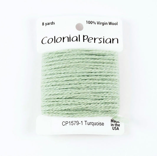 3 Ply Persian Wool " Turquoise"  #1579 Needlepoint Thread by Colonial ~ USA Made