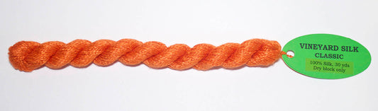 CALYPSO ORANGE  100% SILK Thread 30 Yard Skein #C-219 for Needlepoint from Wiltex