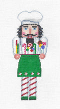 Nutcracker ~ Candy Maker Nutcracker with Sweets handpainted 18 Mesh Needlepoint Ornament by Susan Roberts