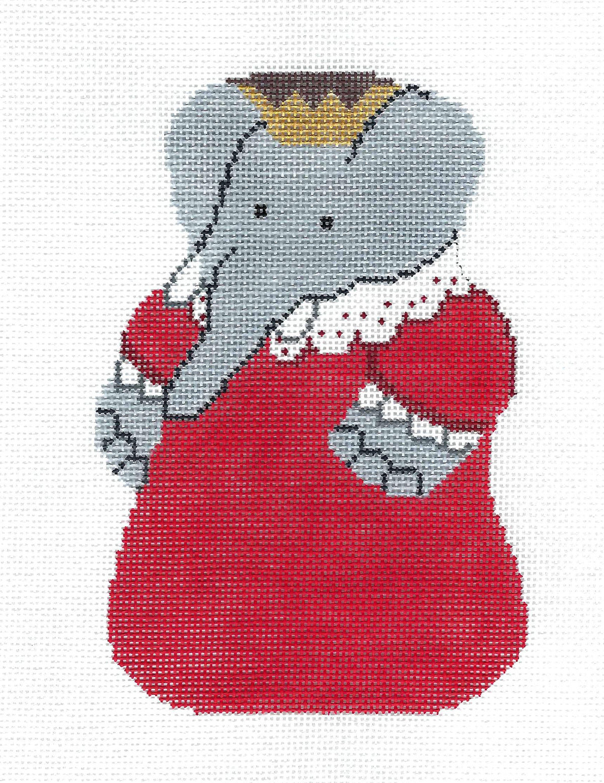 Children's ~ CELESTE the Elephant 18 Mesh handpainted Needlepoint Canvas Ornament by Silver Needle