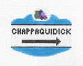 Travel Sign ~ Chappaquidick Island, MASS.  sign handpainted Needlepoint Canvas by Silver Needle
