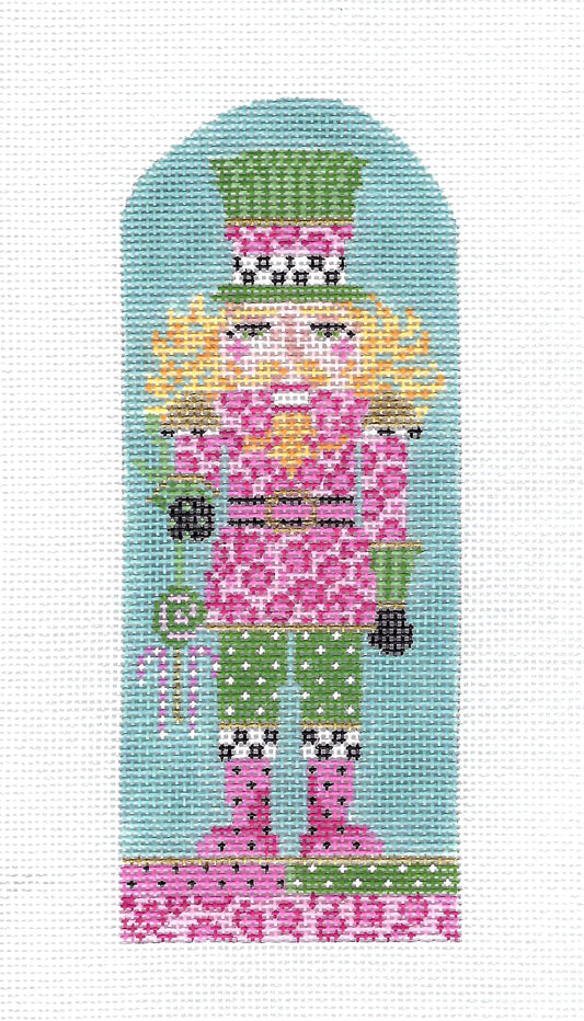 Kelly Clark Canvas ~ Nutcracker Ornament "Cheetah King" handpainted Needlepoint Canvas