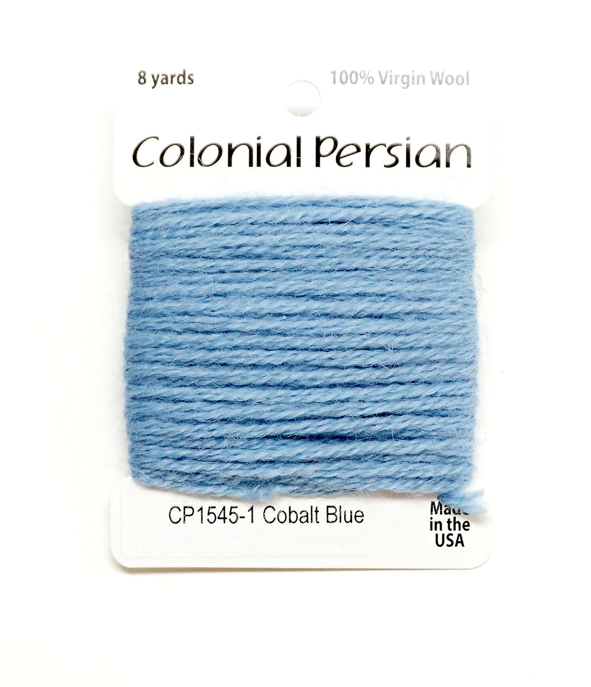 3 Ply Persian Wool Cobalt Blue #1545 Stitching Fiber for Needlepoint 8 Yards by Colonial