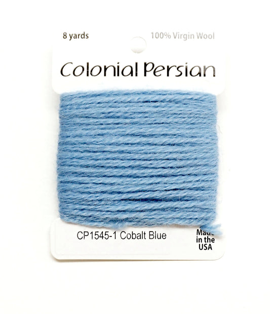 3 Ply Persian Wool Cobalt Blue #1545 Stitching Fiber for Needlepoint 8 Yards by Colonial