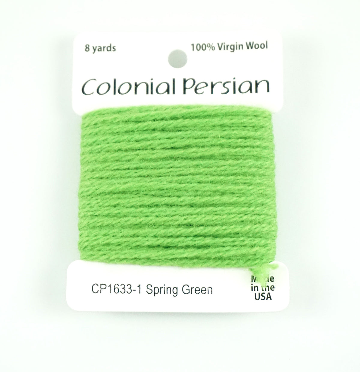 3 Ply Persian Wool "Spring Green" #1633 Needlepoint Thread Colonial ~ USA Made