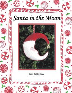 Christmas ~ Christmas Santa Moon & STITCH GUIDE handpainted Needlepoint Canvas by J.Casey ~ Danji