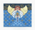 Roll Up ~ Christmas ANGEL in Blue Roll Up 3-D Ornament handpainted 18mesh Needlepoint Canvas CH Designs ~ Danji
