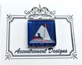 Magnet ~ Black Lab Dog Sailing Magnet Glass Needle Holder for Needlepoint Scott Church