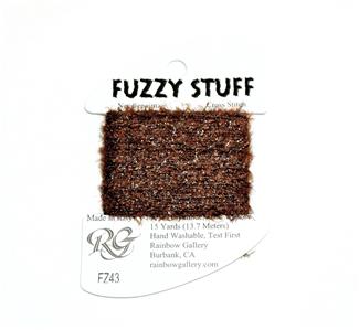 FUZZY STUFF CHOCOLATE #FZ43 Stitching Fiber 15 Yd Needlepoint Thread Rainbow Galley