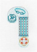 Medium Candy Cane SWIMMING Sports handpainted Needlepoint Canvas CH Design ~Danji