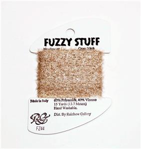 FUZZY STUFF TOASTED ALMOND #FZ44 Stitching Fiber 15 Yd Needlepoint ~ Rainbow Gallery
