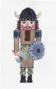 Nutcracker ~ Viking Warrior Nutcracker handpainted 18 Mesh Needlepoint Ornament Canvas by Susan Roberts