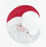 Christmas ~ Christmas Santa Moon & STITCH GUIDE handpainted Needlepoint Canvas by J.Casey ~ Danji
