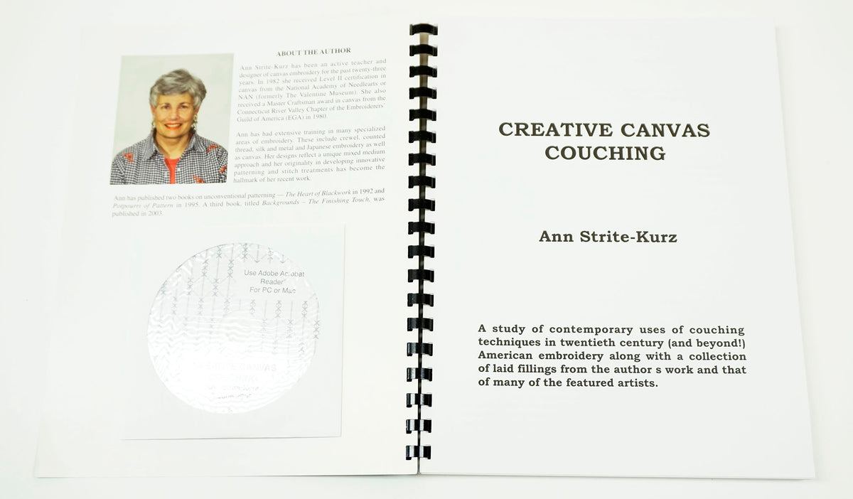 BOOK ~ "Creative Canvas Couching" Needlepoint Book and PC Disc by Ann Strite-Kurz 145 Pages