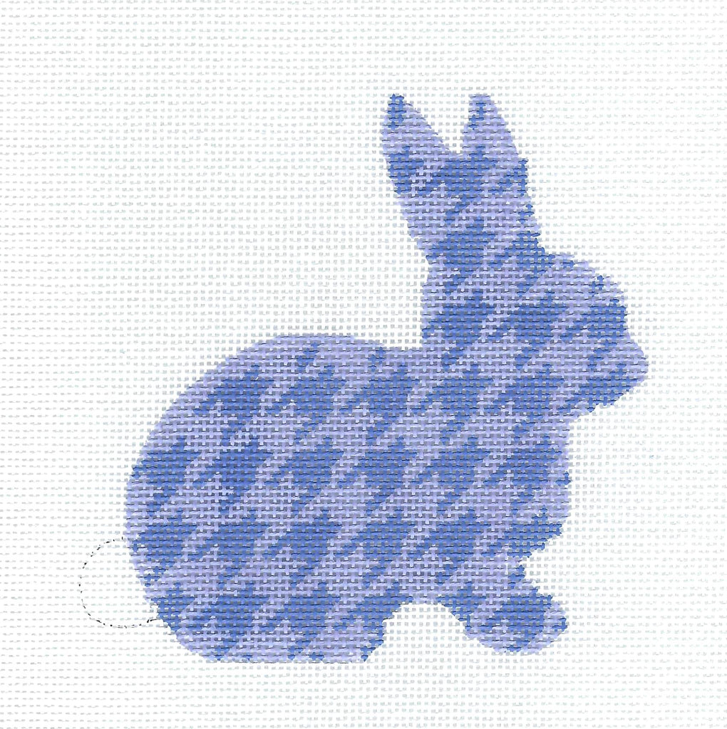 Crouching Lavender Bunny Rabbit handpainted Needlepoint Ornament by Ke ...