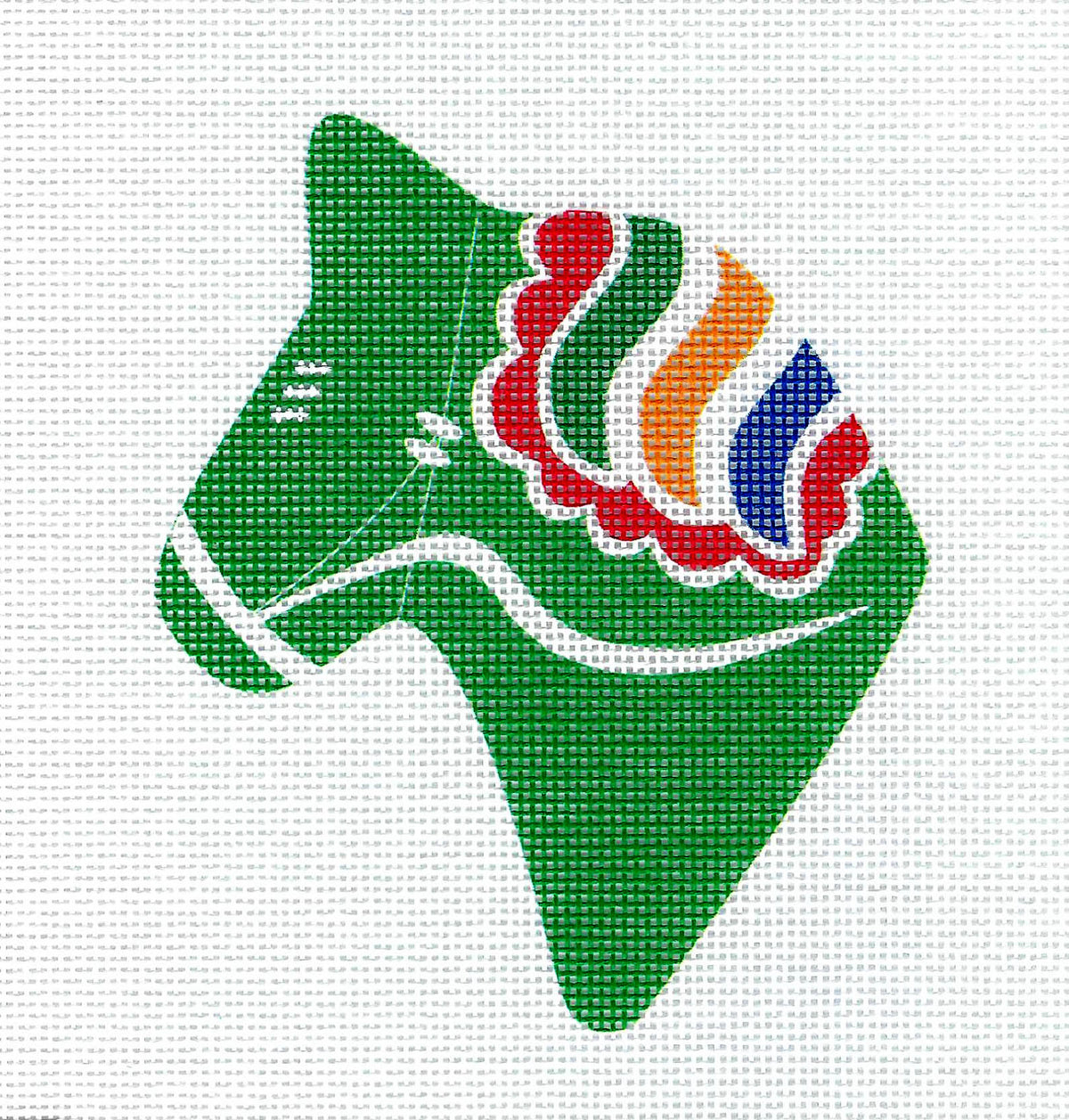 Canvas ~ DALA HORSE Portrait Green Multi-Color HP 18 Mesh Needlepoint Canvas Pepperberry Designs