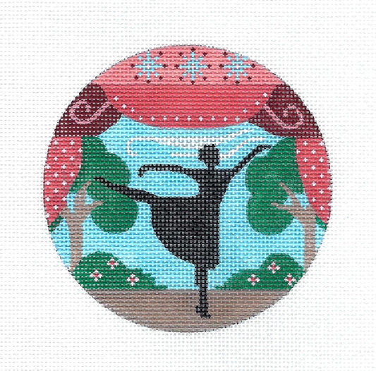 Dramatic Sports ~ DANCE ~ handpainted Needlepoint Ornament Canvas by CH Designs from Danji