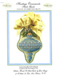 12 Month ~ Blue Zircon & Gold Month of DECEMBER Monthly Ornament & Stitch Guide Needlepoint Canvas by Kelly Clark