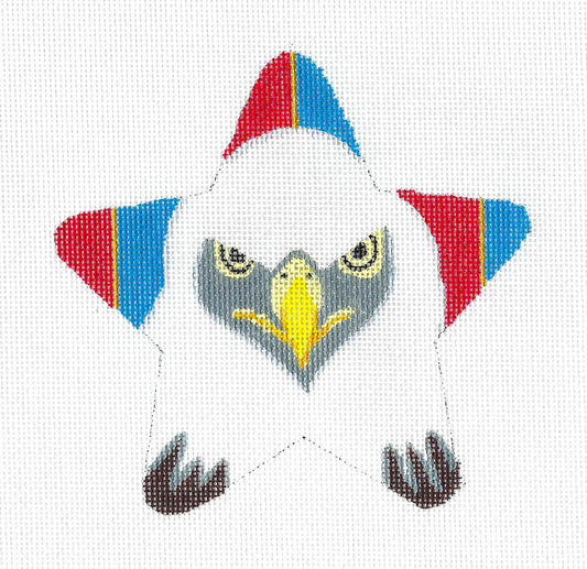 STAR ~ American Eagle Star handpainted Needlepoint Canvas  by Raymond Crawford *** RETIRED