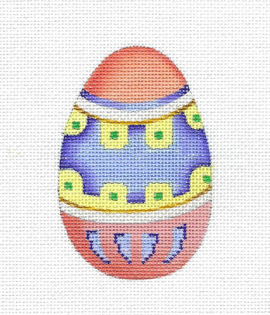 EASTER EGG ~ Pastel Colors Egg Canvas #20 handpainted Needlepoint Canvas by Linda Grayson for Strictly Christmas