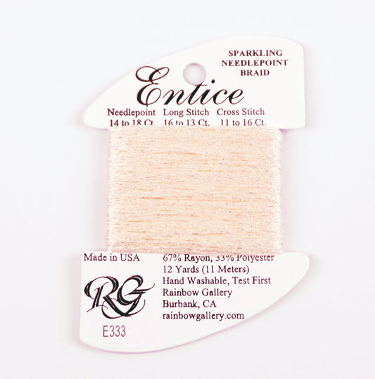 ENTICE Braid #E333 "Peach Glow" Sparkling Stitching Fiber 12 Yards Needlepoint Stitching Thread - Rainbow Gallery