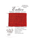 Fibers ~ ENTICE Braid #E221 "Strawberry" Red Stitching Fiber 12 Yards Needlepoint Stitching Thread - Rainbow Gallery