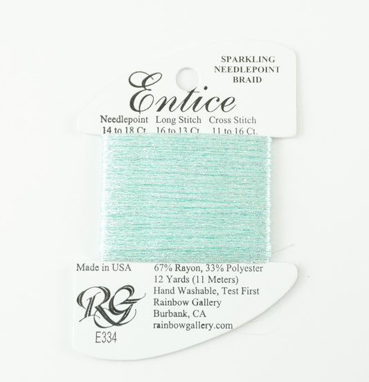 ENTICE Braid #E334 "Rain Forest" Sparkling Stitching Fiber 12 Yards Needlepoint Stitching Thread - Rainbow Gallery