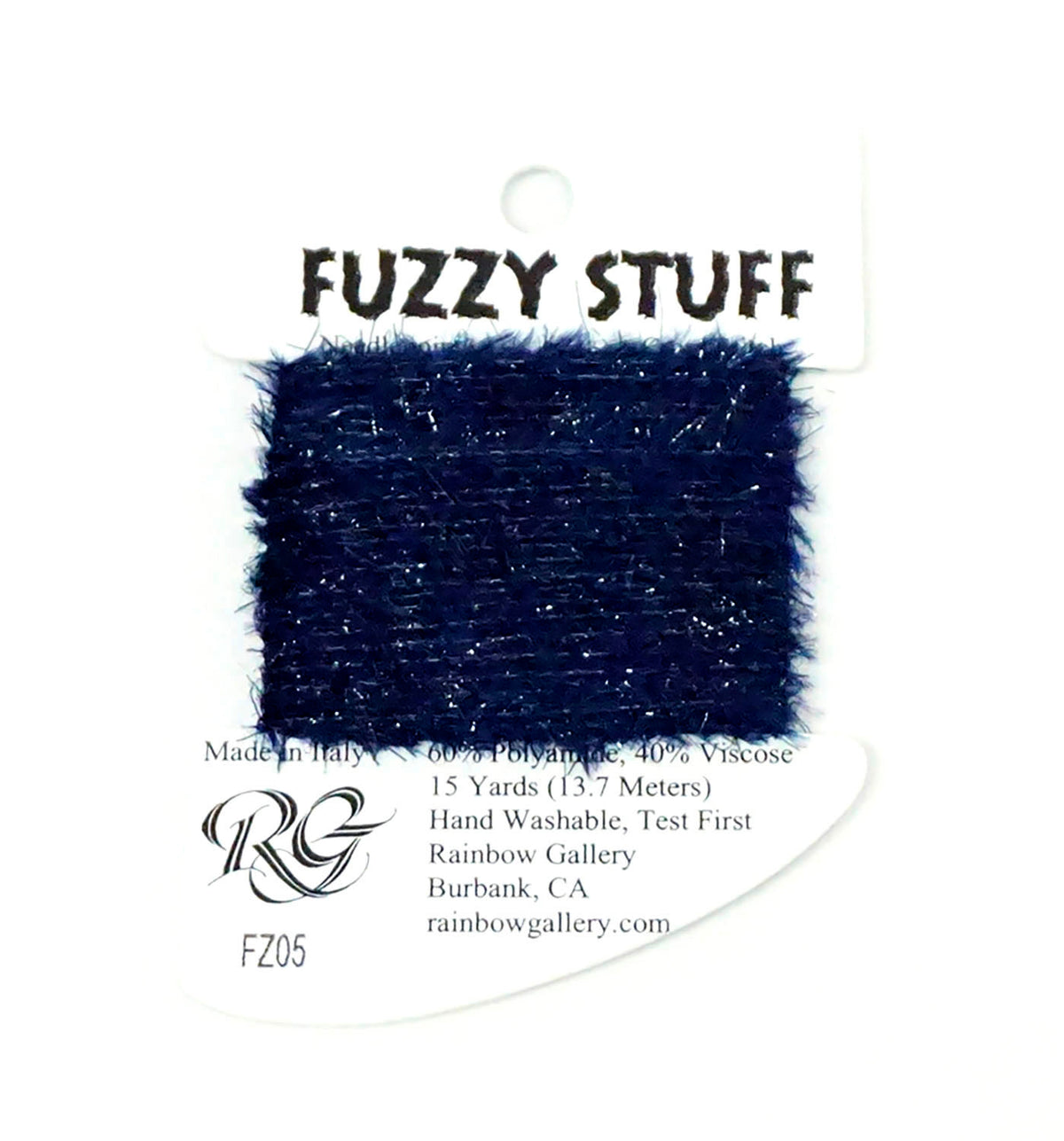 Fiber ~ FUZZY STUFF Navy Blue #FZ05 Stitching Fiber 15 Yd. Needlepoint Thread Rainbow Gallery