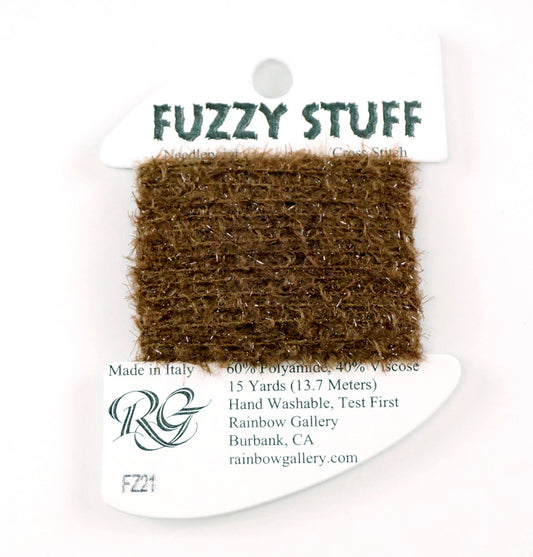 FUZZY STUFF BROWN  #FZ21 Stitching Fiber 15 Yd Needlepoint Thread Rainbow Gallery