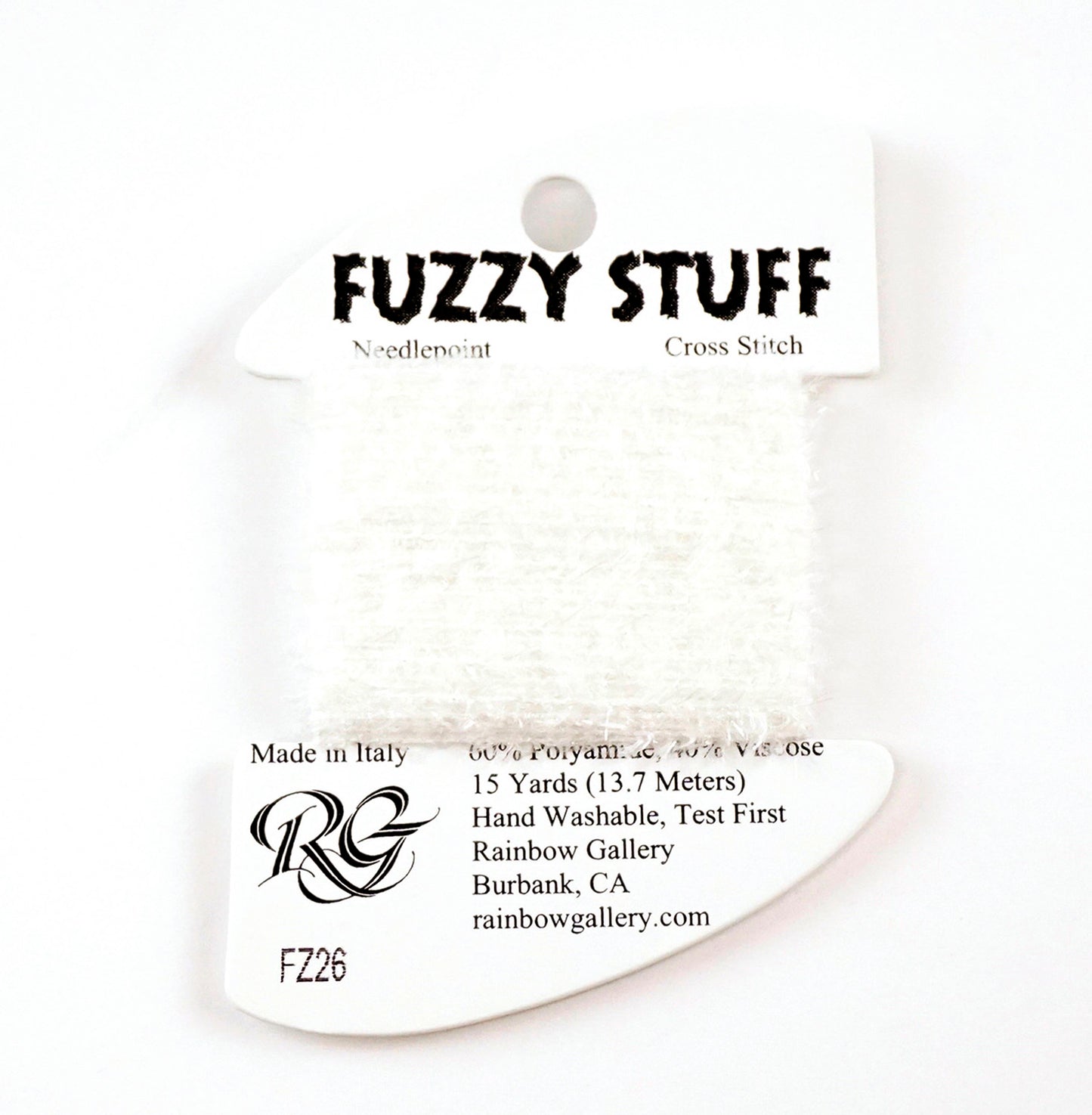 FUZZY STUFF Antique White #FZ26 Stitching Fiber 15 Yd Needlepoint Thread Rainbow Gallery