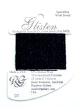 GLISTEN Sparkling Braid #01 Jet Black Needlepoint Stitching Thread by Rainbow Gallery