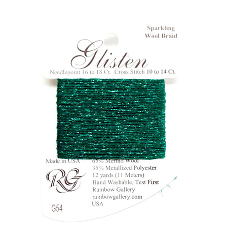 GLISTEN Sparkling Braid #54 "Medieval Forest" Needlepoint Stitching Thread by Rainbow Gallery