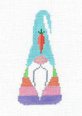 Gnome ~ Pastel Rainbow Gnome handpainted Needlepoint Ornament Canvas by ZIA ~ Danji