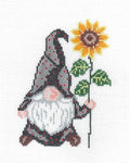 Gnome Canvas ~ Sunflower GNOME handpainted Needlepoint Ornament Canvas by D. Schwartz from Juliemar