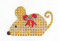 Mouse ~ Golden Checked Mouse handpainted Needlepoint Canvas by CH Designs ~ Danji