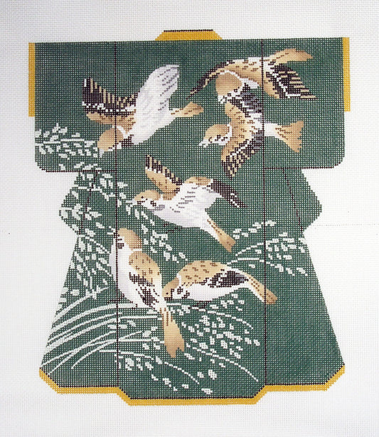 Kimono ~ Oriental Spring Song Birds LG. Kimono handpainted HP Needlepoint Canvas by LEE