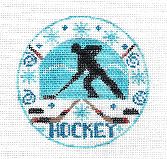 Sports ~ ICE HOCKEY ~ handpainted Needlepoint Ornament Canvas by CH Designs from Danji