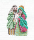 Christmas Nativity ~ Holy Family ~ Mary, Joseph & Baby Jesus 18 mesh Needlepoint Canvas by Rebecca Wood