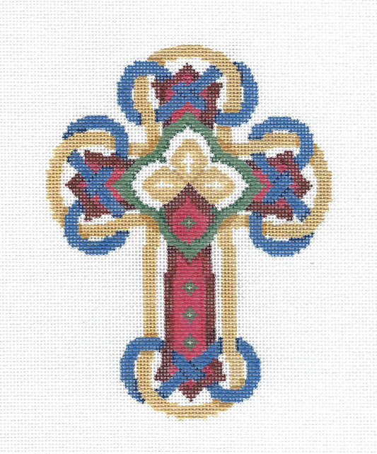 Cross ~ Infinity Ribbon CROSS Religious handpainted Needlepoint Canvas from Susan Roberts