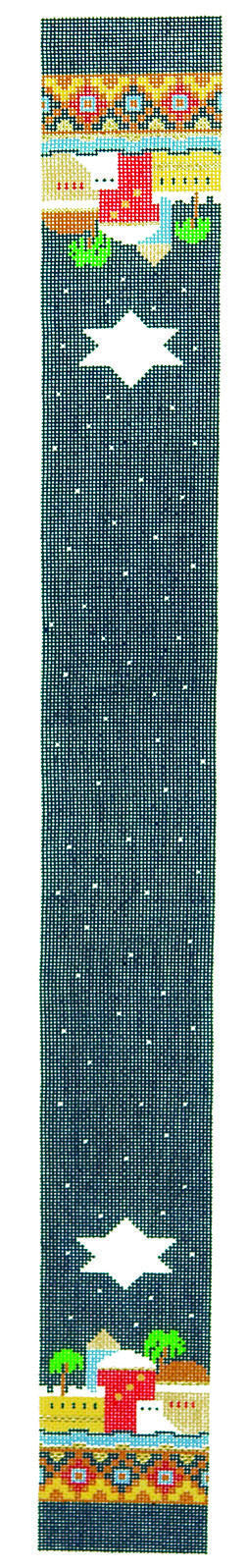 Collar~Attorah Collar with City of Jerusalem on a Starry Night