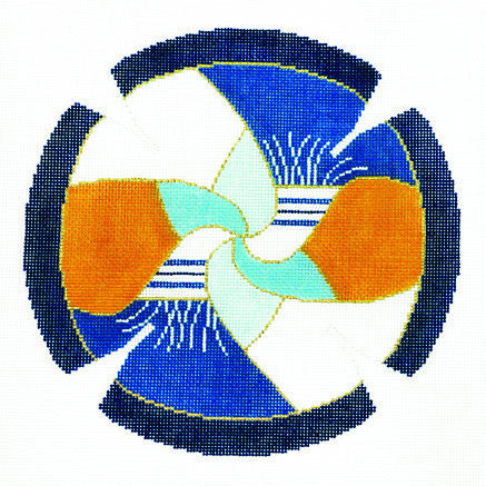 Yarmulke with Dove and Tallit handpainted Needlepoint Canvas