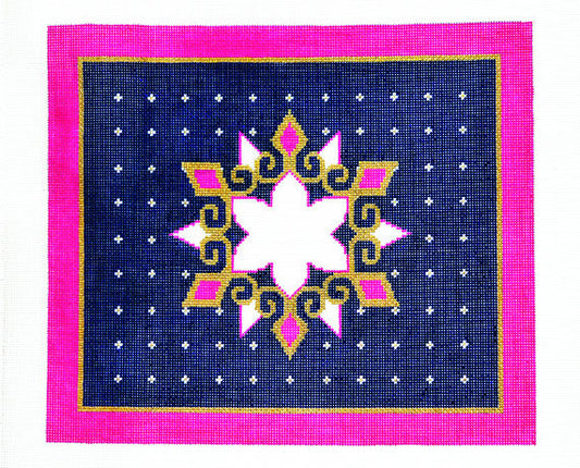 Tallis Bag Canvas ~ Tallis Bag with Star of David and Stars Design handpainted Needlepoint Canvas