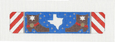 Bookmark ~ TEXAS Celebration Bookmark or CUFF Bracelet on Handpainted Needlepoint Canvas by JulieMar