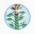 Story Book ~ JACK & THE BEANSTALK handpainted Needlepoint 4" Ornament by Rebecca Wood
