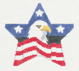 Star Canvas ~ Patriotic Star Canvas & Stitch Guide handpainted Needlepoint Canvas by Kathy Schenkel