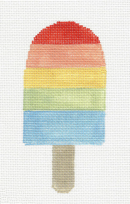 Dream Bar ~ Rainbow Ice Cream Ornament handpainted Needlepoint Canvas by Kathy Schenkel