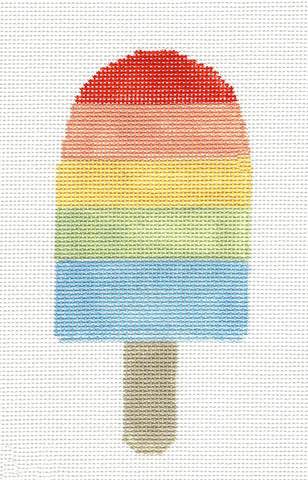 Dream Bar ~ Rainbow Ice Cream Ornament handpainted Needlepoint Canvas by Kathy Schenkel