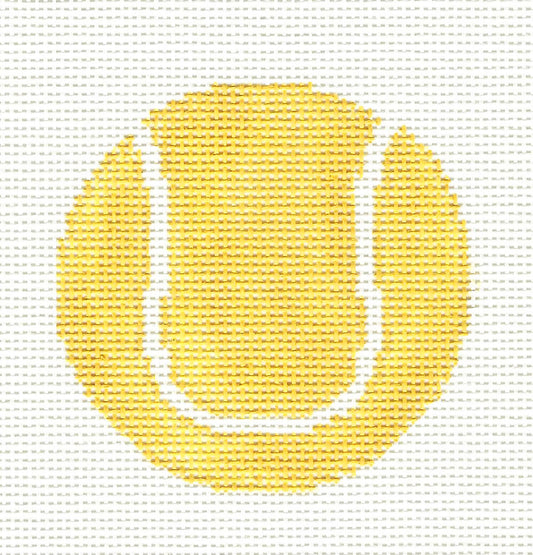 Sports Canvas ~ Tennis Anyone! Tennis Ball handpainted Needlepoint Canvas by Kathy Schenkel